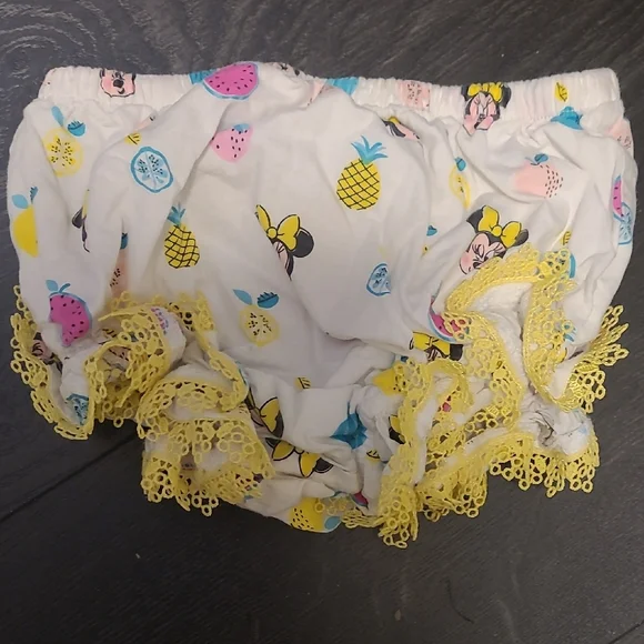 🛍Disney Minnie Mouse Baby Girl Dress & Bloomers Set 18–24 Months Fruit Print - Picture 2 of 4